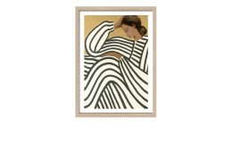 Rahmenbild Striped Woman 55 x 75 cm