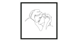Rahmenbild Kissing Couple 53 x 53 cm. Rahmenbild mit dem Thema - Figuren.