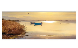 Leinwandbild Sunshine on the Lake 30 x 80 cm