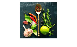 Leinwandbild Vintage Herbage 30 x 30 cm