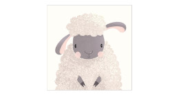 Leinwandbild Little Lamb 30 x 30 cm
