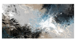 Alubild Abstract Black & Blue 100 x 200 cm