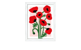 Rahmenbild Painted Poppies 24 x 19 cm