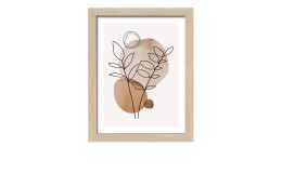 Rahmenbild Line Art Leaves I 24 x 19 cm