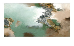 Handpainting Green Experiment 60 x 120 cm