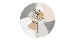 Alubild Line Art Leaves 98 cm