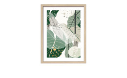 Rahmenbild Big Green Leaves 33 x 43 cm