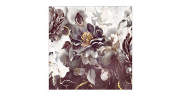 Alubild Painted Dark Flowers 98 x 98 cm