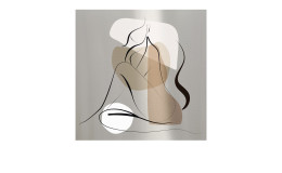 Alubild Line Art Woman 50 x 50 cm