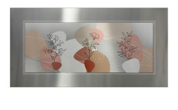 Alubild Line Art Leaves 50 x 100 cm