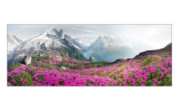 Leinwandbild Mountain in Landscape 30 x 80 cm