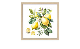 Rahmenbild Lemons 33 x 33 cm