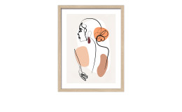 Rahmenbild Line Art Back View 33 x 43 cm