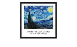 Rahmenbild Van Gogh The Stary Night 53 x 53 cm