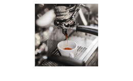 Glasbild Cafe 20 x 20 cm