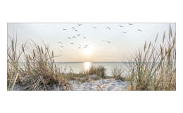 Glasbild Nordic Beach Atmosphere 50 x 125 cm