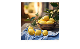 Glasbild Lemons III 50 x 50 cm