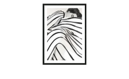 Rahmenbild Sleeping In Stripes 75 x 105 cm
