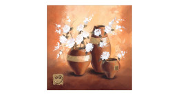 Leinwandbild Golden Shining I 27 x 27 cm