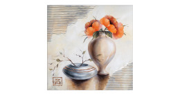 Leinwandbild Stillleben mit Kupfer I 27 x 27 cm