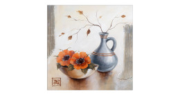 Leinwandbild Stillleben mit Kupfer II 27 x 27 cm