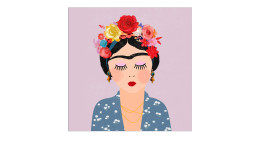 Glasbild Frida Kahlo II 30 x 30 cm