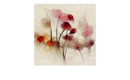 Glasbild Delicate Floral Structures I 30 x 30 cm
