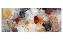 Glasbild Lines And Shapes IX 50 x 125 cm