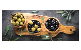 Glasbild Mediterrean Food I 50 x 125 cm