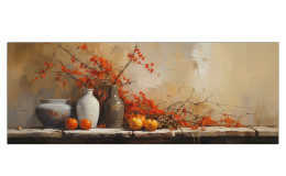 Leinwnadbild Still Life On The Wall 27 x 77 cm
