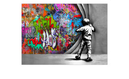 Alubild Graffiti Discovery 70 x 100 cm