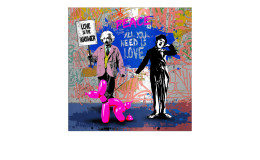 Alubild Love Is The Answer 50 x 50 cm