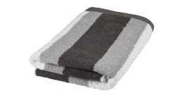 Handtuch Harmony 50 x 100 cm in Graphit mit Streifen.