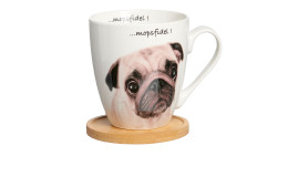 Becher Tierisch Cool mopsfidel 600 ml