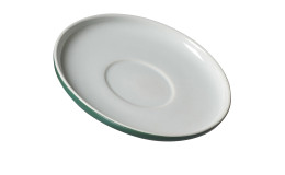 Kaffeeuntere Jasper mit einem Durchmesser von ca. 15 cm und in der Farbe Grün / Weiß.