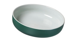 Schale Jasper mit dem Durchmesser von ca. 19 cm und in der Farbe Grün und Weiß. 