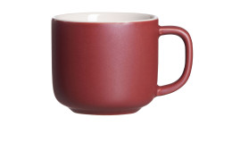 Kaffeeobere Jasper in Rot, Weiß und mit ca. 240 ml befüllbar.