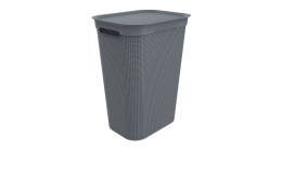 Wäschesammler Brisen 50 l aus grauem Kunststoff.