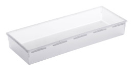 Ordnungssystem Basic 38 x 15 cm aus transparentem Kunststoff.