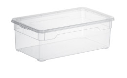 Aufbewahrungsbox Clear 5 l aus transparentem Kunststoff.