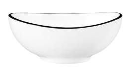 Seltmann Bowl Schüssel Black Line 9 cm in weiß mit schwarzem Rand, abgebildet auf einem weißen Hintergrund.