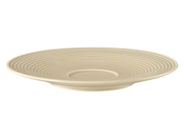 Kombi-Untertasse Beat 16,7 cm aus Porzellan in Sandbeige.