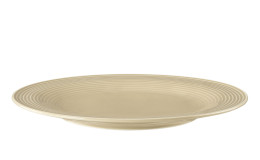 Frühstücksteller Beat 23,3 cm aus Porzellan in Sandbeige.