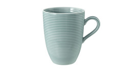 Henkelbecher Beat 350 ml aus Porzellan in Arktisblau.