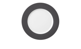 Speiseteller No Limits 28cm aus Porzellan in weiß und anthrazit.