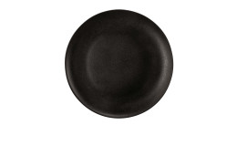 Frühstücksteller Liberty 22,5 cm aus schwarzem Porzellan.