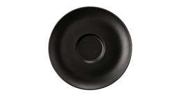 Untertasse Liberty 16,5 cm aus schwarzem Porzellan.
