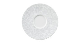 Untertasse Life 16,4 cm aus weißem Porzellan.