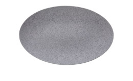 Servierplatte Life 40,3 cm aus grauem Porzellan.