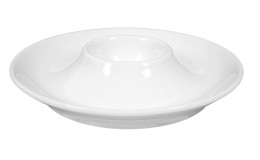 Eierbecher Rondo/Liane aus weißem Porzellan.